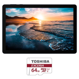 تبلت هوآوی مدل Matepad T10S ظرفیت 32 و رم 2 با Microsdxc توشیبا مدل Exceria M302-Ea ظرفیت 64 با آداپتور Sd