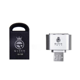 فلش مموری کویین تک مدل FACT PLUS ظرفیت 64 گیگا بایت به همراه مبدل OTG
