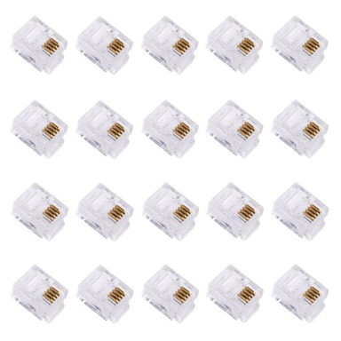 سوکت تلفن مدل TTS-RJ12-6P4C بسته 20 عددی