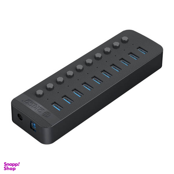 هاب 10 پورت USB 3.0 اوریکو مدل CT2U3-10AB به همراه آداپتور