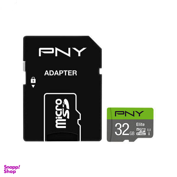 کارت حافظه microSDHC پی ان وای مدل Elite کلاس 10 استاندارد UHS-I U1 سرعت 100MBs ظرفیت 32 گیگابایت