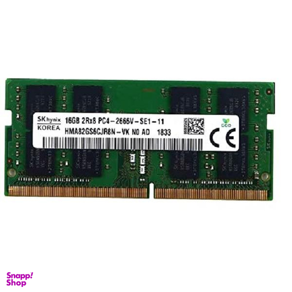 رم لپتاپ DDR4 تک کاناله 2666 مگاهرتز CL19 اس کی هاینیکس مدل PC4-21300 ظرفیت 16 گیگابایت