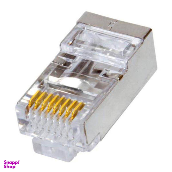 سوکت شبکه CAT6 امپ مدل STP بسته 100 عددی