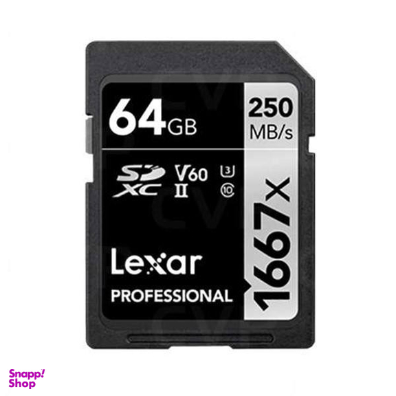 کارت حافظه SDXC لکسار مدل Professional کلاس 10 استاندارد UHS-II U3 سرعت 250MBps ظرفیت 64 گیگابایت