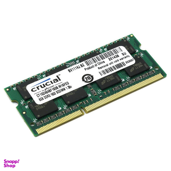 رم لپ تاپ کروشیال مدل DDR3 PC3L 12800S MHz ظرفیت 8 گیگابایت