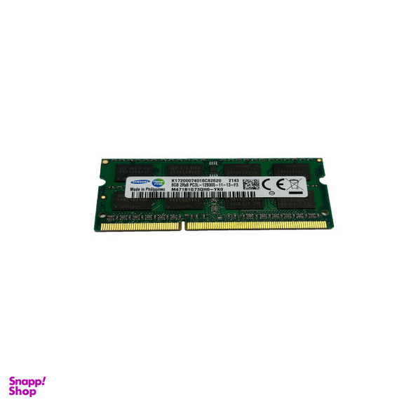 رم لپ تاپ DDR3L دو کاناله 1600مگاهرتز cl11 سامسونگ مدل PC3L-12800S ظرفیت 8 گیگابایت