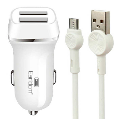 شارژر فندکی ارلدام مدل ES-125 به همراه کابل تبدیل microUSB