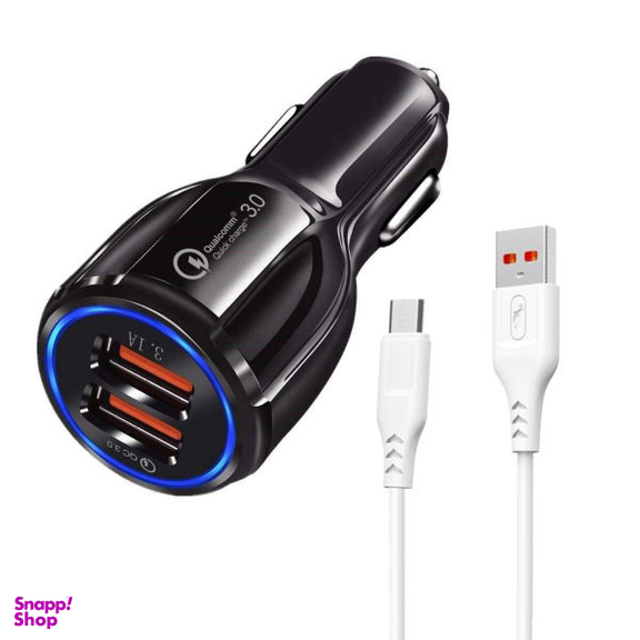 شارژر فندکی مدل LZ-681 به همراه کابل تبدیل USB_C