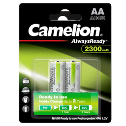 باتری قلمی قابل شارژ کملیون (Camelion) مدل Always Ready بسته 2 عددی
