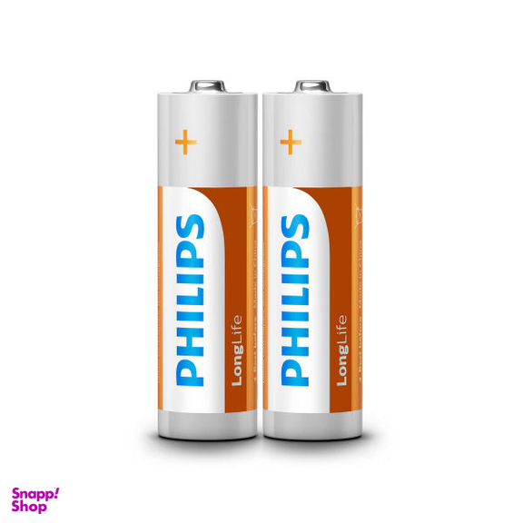 باتری نیم قلمی فیلیپس مدل Long Life بسته 2 عددی
