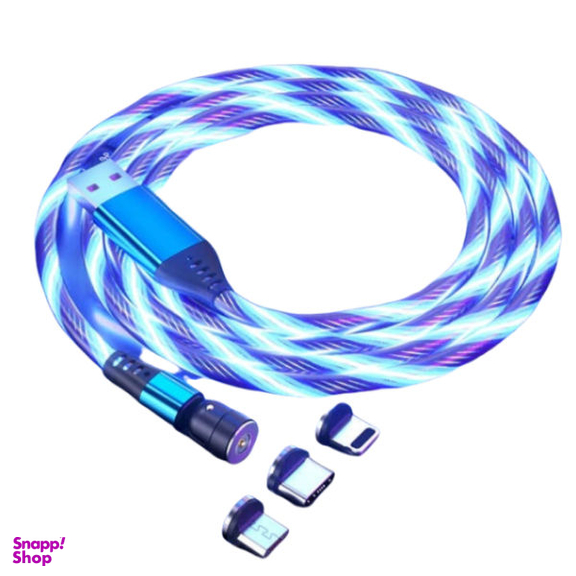 کابل تبدیل مغناطیسی USB به لایتنینگ / MicroUSB / USB-C زینکو مدل 3×1 طول 1 متر