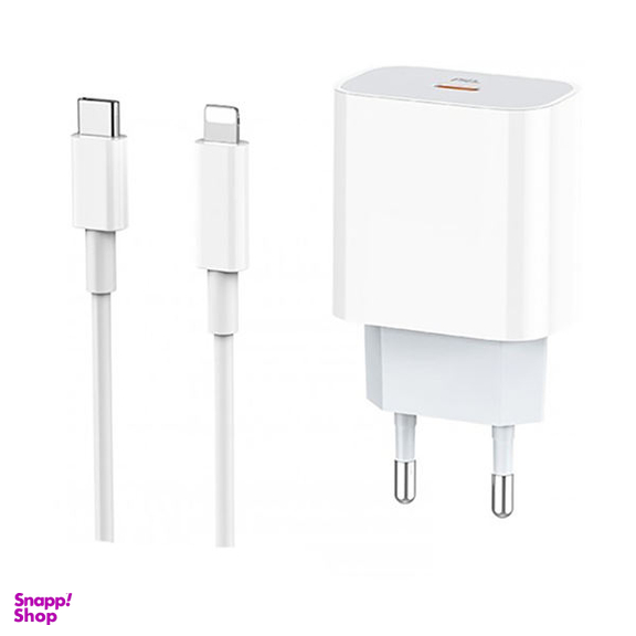 شارژر دیواری ترانیو مدل P12 به همراه کابل لایتنینگ