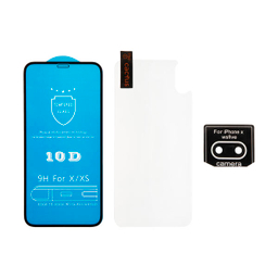 محافظ صفحه نمایش و پشت گوشی کاکتوس مدل MGPR.Bck مناسب برای گوشی موبایل اپل Iphone X/XS به همراه محافظ لنز دوربین