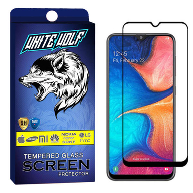 محافظ صفحه نمایش وایت ولف مدل WGF مناسب برای گوشی موبایل سامسونگ Galaxy A20