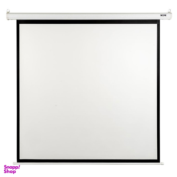 پروژکتور بنکیو (Benq) مدل MX528 به همراه پرده نمایش برقی پروژکتور اسکوپ سایز 180 سانتی متری و پایه پروژکتور اسکوپ رنگ سفید