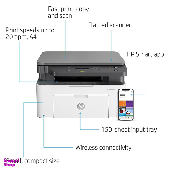 پرینتر چندکاره لیزری اچ پی (HP)مدل Laser MFP 135w