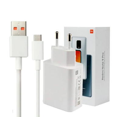 شارژر دیواری 33 وات شیائومی مدل QC3.0PD برای گوشی Xiaomi Redmi Note 9 Pro به همراه کابل Type-C و جعبه گوشی