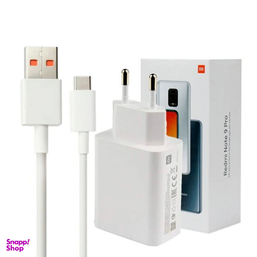شارژر دیواری 33 وات شیائومی مدل QC3.0PD برای گوشی Xiaomi Redmi Note 9 Pro به همراه کابل Type-C و جعبه گوشی