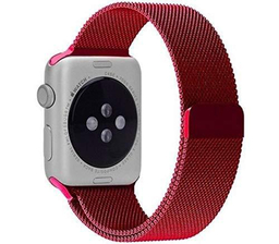 بند فلزی اپل (Apple) مدل Milanese Loop مناسب برای اپل واچ قرمز