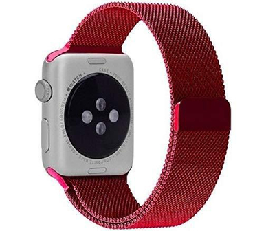 بند فلزی اپل (Apple) مدل Milanese Loop مناسب برای اپل واچ قرمز