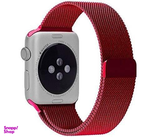 بند فلزی اپل (Apple) مدل Milanese Loop مناسب برای اپل واچ قرمز