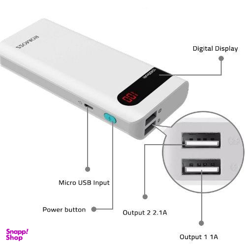 پاور بانک روموس (Romoss) مدل Sense 4P PH50 ظرفیت 10400 میلی آمپر ساعت
