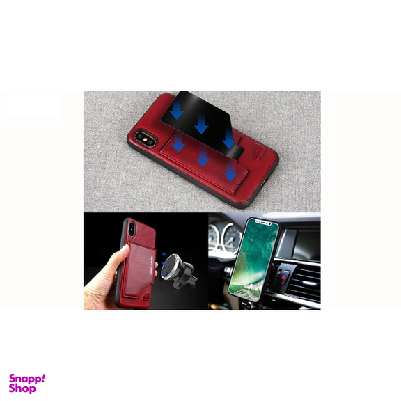 کاور چرمی پیرکاردین (Pierre Cardin) مدل PCS-S03 مناسب موبایل اپل iPhone X