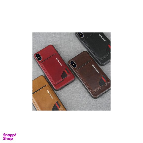 کاور چرمی پیرکاردین (Pierre Cardin) مدل PCS-S03 مناسب موبایل اپل iPhone X