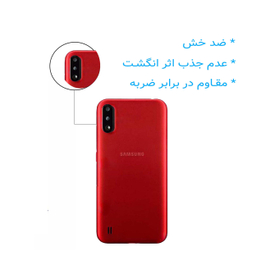 محافظ صفحه نمایش یو سیو مدل js مناسب موبایل سامسونگ Galaxy a01 به همراه محافظ لنز دوربین