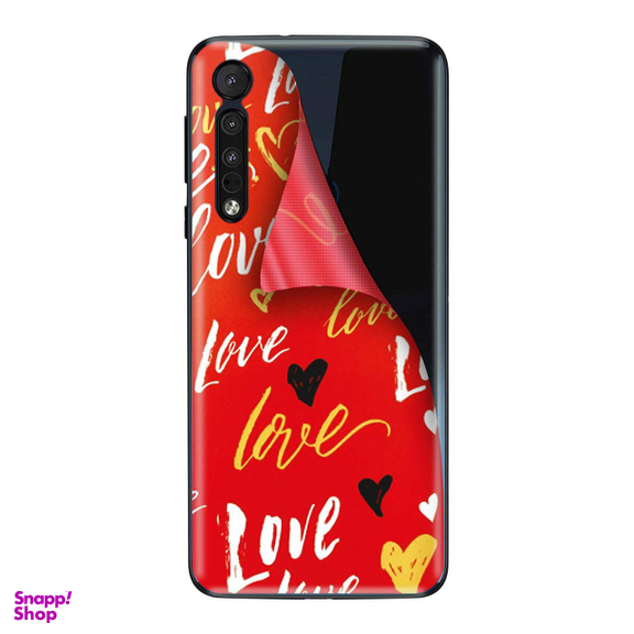 برچسب پوششی راک اسپیس طرح Love مناسب برای گوشی موبایل موتورولا Moto One Macro