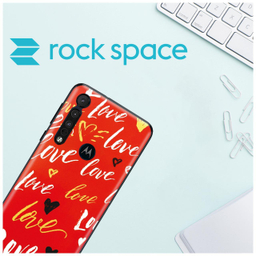 برچسب پوششی راک اسپیس طرح Love مناسب برای گوشی موبایل موتورولا Moto One Macro
