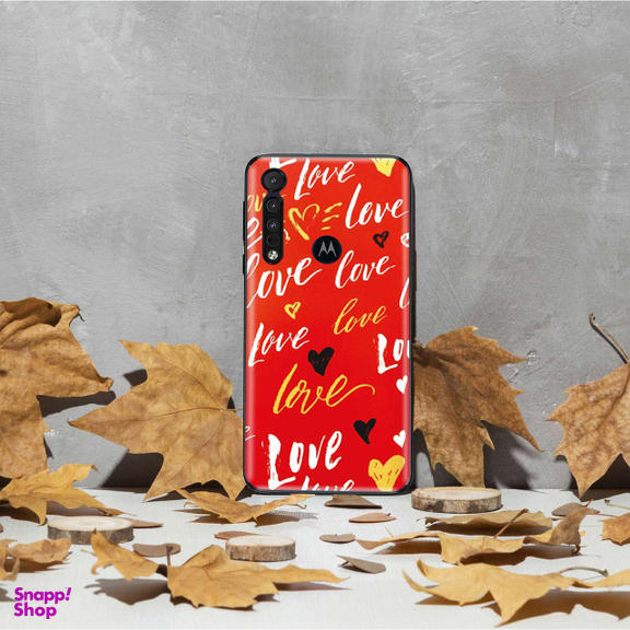 برچسب پوششی راک اسپیس طرح Love مناسب برای گوشی موبایل موتورولا Moto One Macro