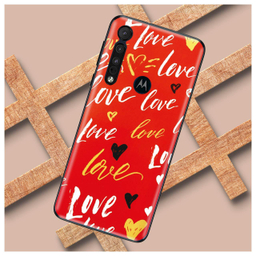 برچسب پوششی راک اسپیس طرح Love مناسب برای گوشی موبایل موتورولا Moto One Macro
