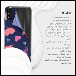 برچسب پوششی راک اسپیس طرح Heart مناسب برای گوشی موبایل آنر 9X Lite