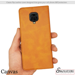 کیف کلاسوری کانواس مدل SIGNATURE مناسب برای گوشی موبایل شیایومی Redmi Note 9S / Note 9 Pro / Note 9 Pro Max