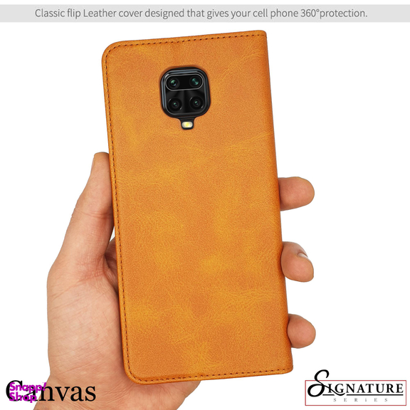 کیف کلاسوری کانواس مدل SIGNATURE مناسب برای گوشی موبایل شیایومی Redmi Note 9S / Note 9 Pro / Note 9 Pro Max