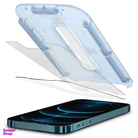 محافظ صفحه نمایش اسپیگن (Spigen) مدل GlastR-EZ مناسب موبایل اپل iPhone 12 pro max بسته 2 عددی