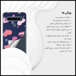 برچسب پوششی راک اسپیس طرح Heart مناسب برای گوشی موبایل ال جی K61
