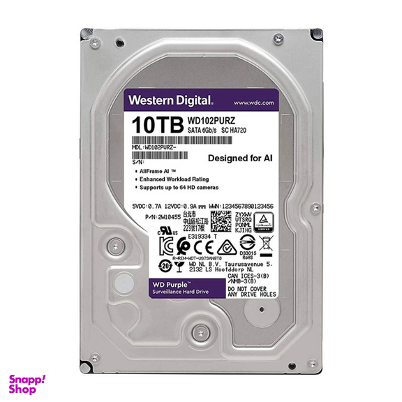 هارد اینترنال وسترن دیجیتال مدل Purple WD102PURZ ظرفیت 10 ترابایت