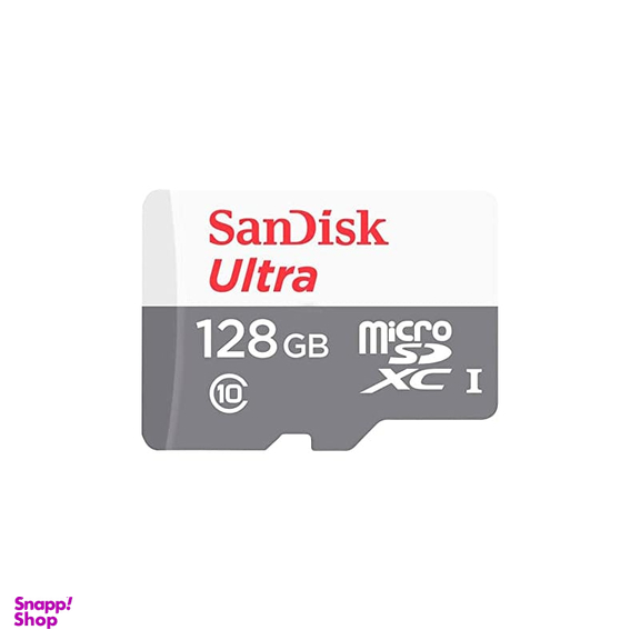 کارت حافظه Microsdxc سن دیسک مدل Ultra کلاس 10 استاندارد Uhs-I U1 سرعت 100Mbps ظرفیت 128 گیگا بایت