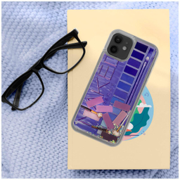 کاور دکین مدل آکواریومی طرح پالت مناسب برای گوشی موبایل اپل iPhone 12 mini