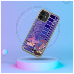 کاور دکین مدل آکواریومی طرح پالت مناسب برای گوشی موبایل اپل iPhone 12 mini