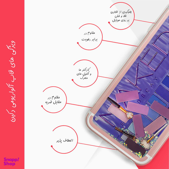 کاور دکین مدل آکواریومی طرح پالت مناسب برای گوشی موبایل اپل iPhone 12 mini