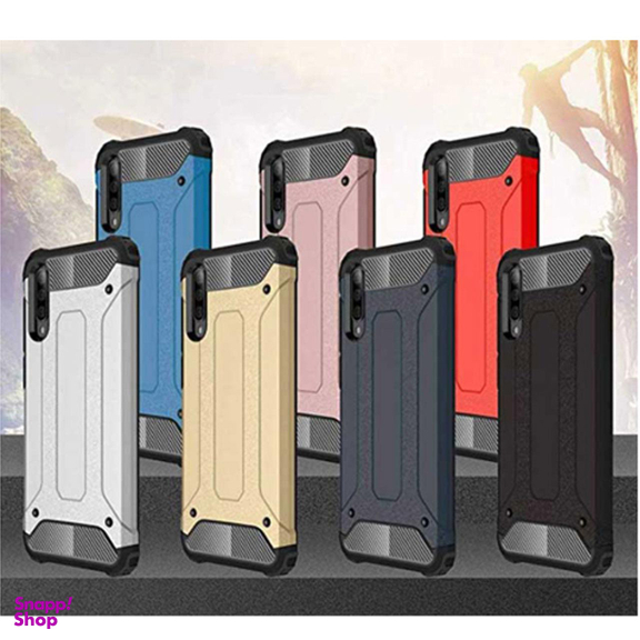 کاور ماموت (Mammoth) مدل Defender مناسب موبایل سامسونگ Galaxy A70 به همراه محافظ صفحه نمایش و محافظ لنز دوربین