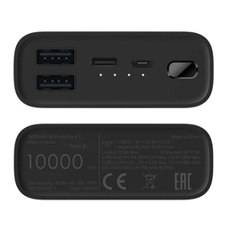 پاوربانک شیائومی مدل Mi Power Bank 3 Ultra Compact ظرفیت 10000 میلی آمپر