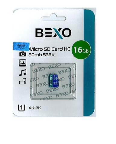 کارت حافظه MicroSD بکسو (Bexo) مدل UHSI U1 ظرفیت 16 گیگابایت