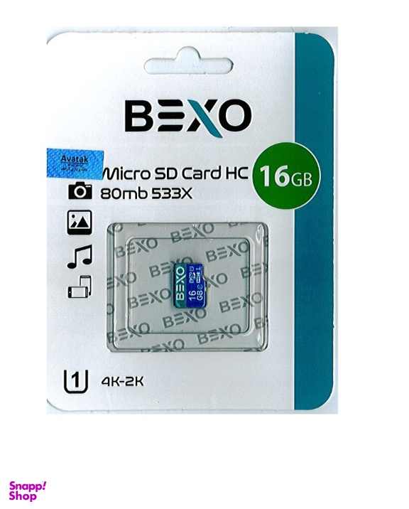 کارت حافظه MicroSD بکسو (Bexo) مدل UHSI U1 ظرفیت 16 گیگابایت