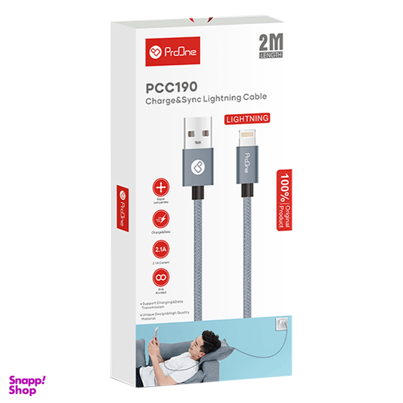 کابل شارژ لایتنینگ پرو وان مدل pcc190 طول 2 متر