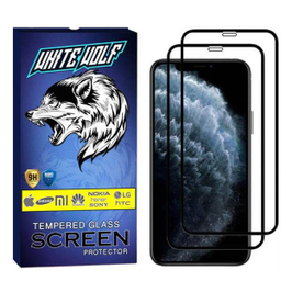 محافظ صفحه نمایش وایت ولف مدل WGF مناسب برای گوشی موبایل اپل Iphone 11Pro Max بسته 2 عددی