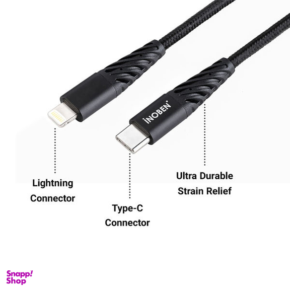 کابل تبدیل USB-C به لایتنینگ آینوبن مدل INB-70101 طول 1.2 متر